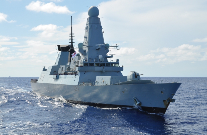 HMS Dauntless at sea