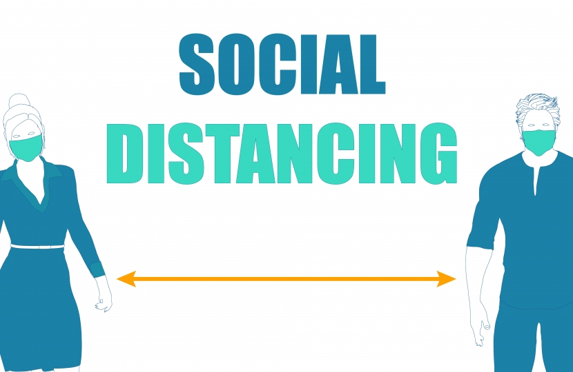 Graphic of social distancing