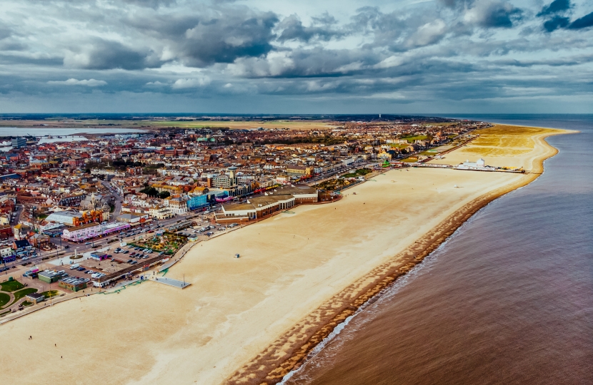 Aerial view of Great Yarmouth