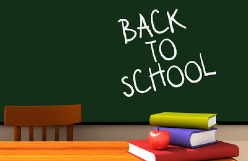 Blackboard with Back to School 