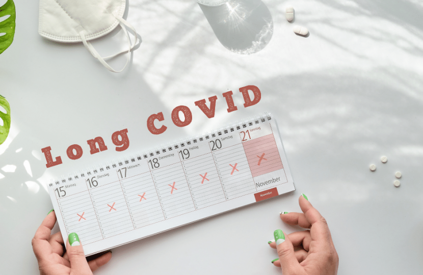 Calendar days marked off with long Covid