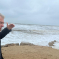 Brandon viewing further erosion at the Hemsby gap